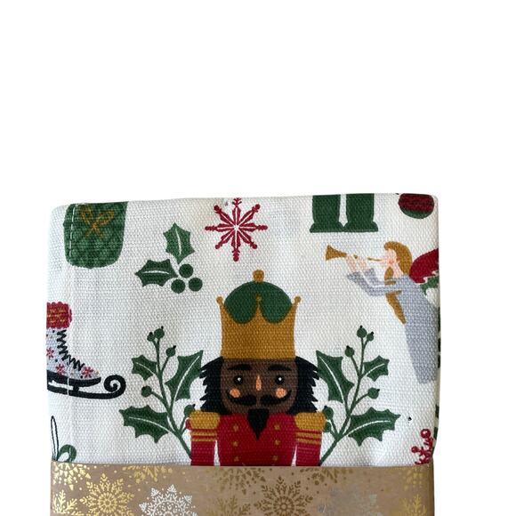 Envogue Christmas Nutcracker Dinner Napkins Set of 8 Holiday Cotton 20x20 NEW - Picture 3 of 13